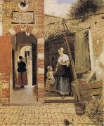 The Courtyard of a House in Delft Pieter de Hooch